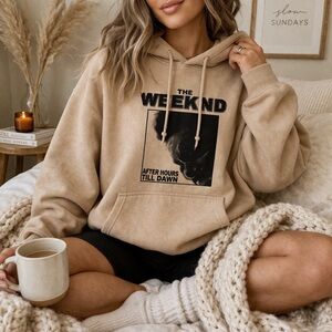 The Weeknd After Hours Till Dawn Tour Hoodie Medium Beige Merch